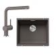 Blanco Subline 500-U k�kkenvask m/Linus k�kkenarmatur - Vulkangr�