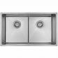 Lavabo Kubus 740 Soft Slim dobbelt k�kkenvask i rustfrit st�l