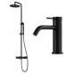 Lavabo Argo & Mira RS komplet pakke til badev�relset - Mat sort