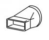 Thermex fladkanal overgang - 220x90 MM - �150