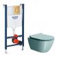 GSI Pura Ghiaccio 50 toiletpakke inkl. s�de m. softclose, cisterne og messing betjening