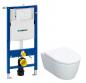 Geberit iCon mat hvid v�gh�ngt toilet inkl. s�de m/SoftClose, h�j cisterne og betjening i hvid