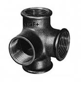 GF sort T-stykke m/sideudl�b - Muffe - 1/2