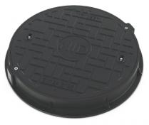 NID 600 mm karm/d�ksel med l�s, rund, fast, 12,5 t, komposit