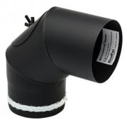 Metalbestos 100 mm 90� kn�r�r m/ smig, renseklap og keramisk pakning