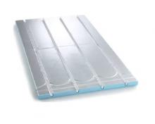 Nordic gulvvarmeplade m/vendespor og alu t/16 mm rør - højde 19 mm