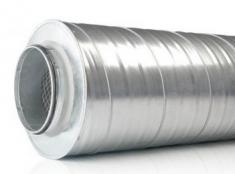 Lindab lydd&aelig;mper SLU &Oslash;100 x 600 mm 50 mm isolering