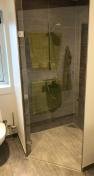 Bath brused�r  - Klar glas - Messing