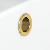 Dansani overl�bsring til Marmor/solid surface vaske - Blank messing