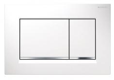 Geberit Sigma 20 Square betjeningsplade - Hvid/krom