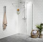 Alterna Vetro fast brusev�g 70x200 m/ EasyClean - Klar/Krom