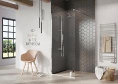 Str�mberg Font Walk-in brusev�g i frostet glas - 70 cm