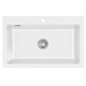 Lavabo Mera 80 porcel�nsk�kkenvask - Krom afl�b