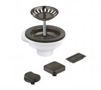 Grohe afløbssæt til køkkenvask inkl. drejeknap - Børstet hard graphite Grohe afløbssæt til køkkenvask inkl. drejeknap - Børstet hard graphite