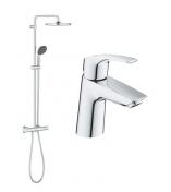 Grohe komplet pakke til badev�relse - Krom