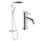 hansgrohe Pulsify S Puro 1jet & Tecturis komplet pakke til badev�relset - Krom