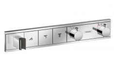 hansgrohe RainSelect Termostatarmatur til indbygning til 3 udtag m/bruserholder - Krom