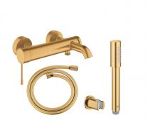 Grohe Essence New komplet badekararmatur - B&oslash;rstet cool sunrise