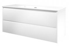 Sanibell Proline møbelsæt 120 m/integrerede greb - Mat hvid