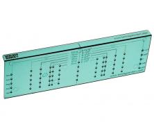 Beslagsboden monteringsskabelon til knopper og b&oslash;jlegreb