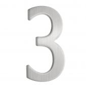 Beslagsboden postkassenummer 3 - B&oslash;rstet rustfri st&aring;l