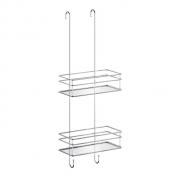 Beslagsboden dobbelt brusekurv til glasvæg - Krom