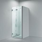 Strømberg Lucca 180 brusefoldedør, skræddersyet - Klart glas/krom