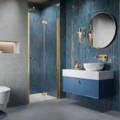 Strømberg Noma 180 nichefoldedør 800mm - Højre - Poleret messing