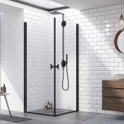 Str�mberg Noma 120 bruseniche - 80x80 cm - Klar glas/mat sort