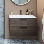 Cass�e Crown Stripe 80 m�bels�t m/skuffer - Brun ask