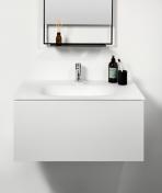 Bath 61 m�belvask i glas - Mat hvid