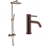 Cass�e Crystal Cut komplet pakke til badev�relset - Mat bronze