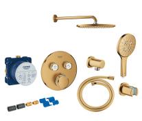 Grohe SmartControl komplet brusesystem m/Rainshower 310 og SmartActive til indbygning - B�rstet Cool Sunrise