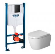 Duravit Me by Starck Compact toiletpakke inkl. s�de m/softclose, Wondergliss, cisterne og sort betjening