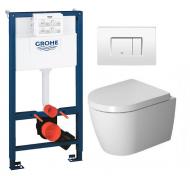 Duravit Me by Starck Compact Rimless toiletpakke inkl. s�de m/soft-close, mellem cisterne og hvid betjening