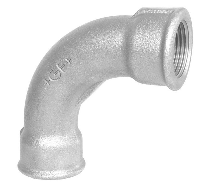 GF Galvaniseret lang b&oslash;jning - Muffe/Muffe - 1/2"