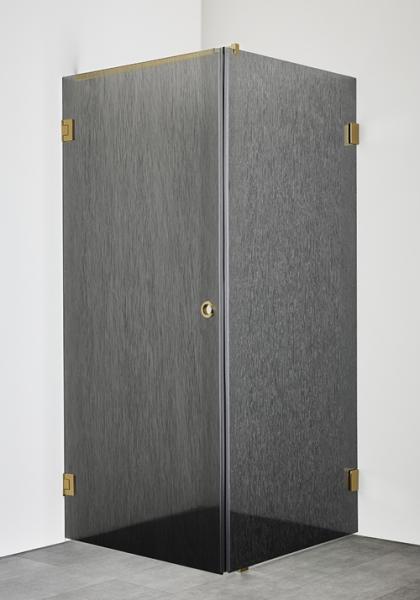 Hafa Infinity bruseniche m/fast væg - Lace glas - Messing - 90x90 cm Hafa Infinity bruseniche m/fast væg - Lace glas - Messing - 90x90 cm