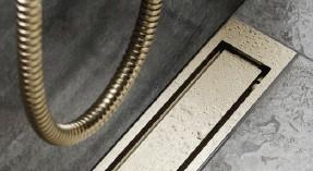 Unidrain Highline ramme - Børstet messing - 900/10 mm Unidrain Highline ramme - Børstet messing - 900/10 mm