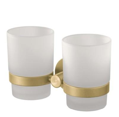 Kosmos dobbelt tandkrus t/v&aelig;g - B&oslash;rstet messing