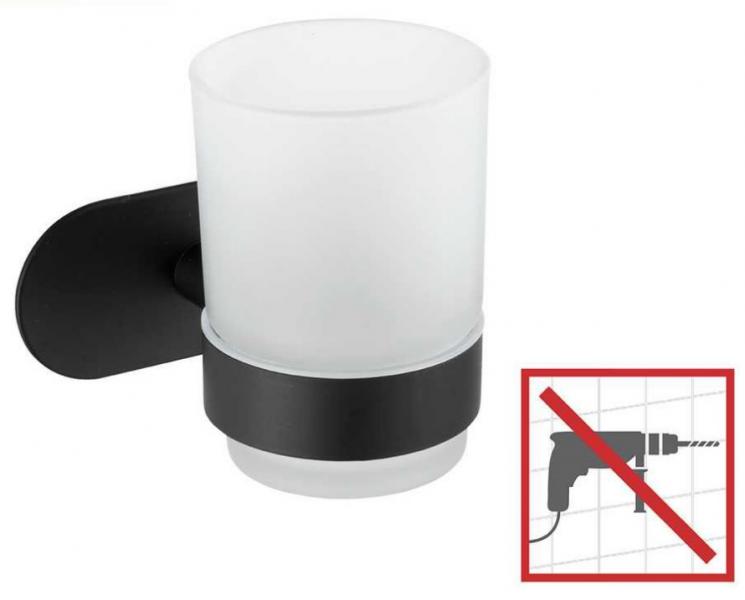 Wenko Orea tandb&oslash;rstekrus til v&aelig;g - Mat sort - Skuefri