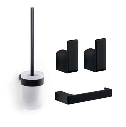 Hefe Piren sæt af badtilbehør - Mat sort Hefe Piren sæt af badtilbehør - Mat sort