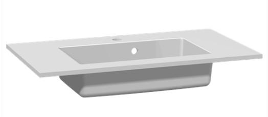 Dansani Minore 80 m&oslash;belvask - Uden hanehul - Hvid mat