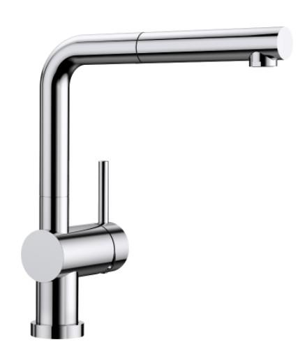 Blanco Linus-S-F k&oslash;kkenarmatur m/udtr&aelig;ksbruser - Krom