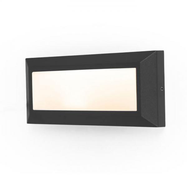 Lutec Architectural Helena udend&oslash;rslampe til v&aelig;g - 23 x 10 cm - Mat sort