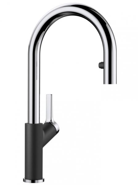 Blanco Carena-S Vario k&oslash;kkenarmatur m/udtr&aelig;k - Antracit/krom