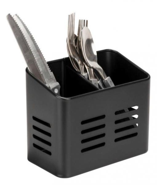 Wenko Baco bestikkurv m/2 rum - Sort metal Wenko Baco bestikkurv m/2 rum - Sort metal