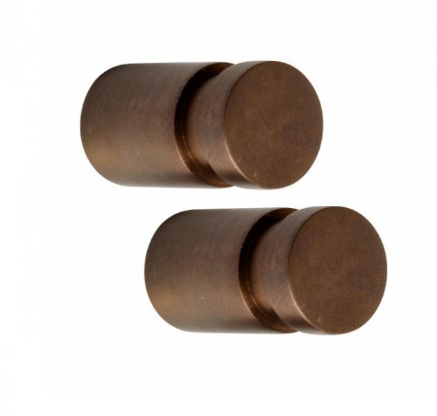 Lavabo Luna h&aring;ndkl&aelig;dekrog - 2 stk - Bruneret messing