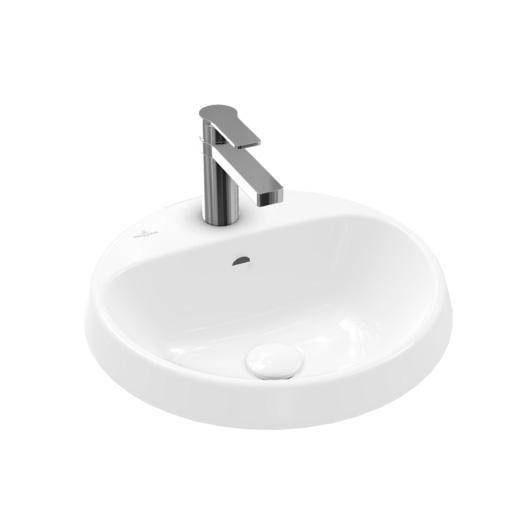 V&B Architectura &Oslash;45 h&aring;ndvask t/nedf&aelig;ldning - Med overl&oslash;b - 1 hanehul