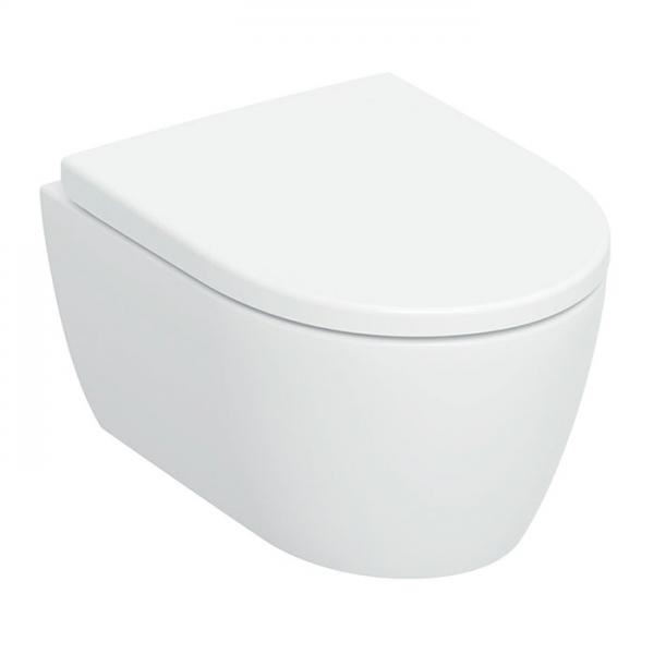 Geberit iCon kompakt v&aelig;gh&aelig;ngt toilet m/TurboFlush og toilets&aelig;de