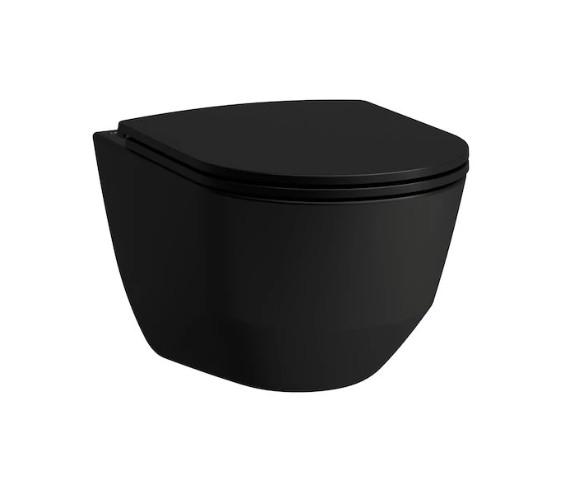 Laufen Pro Rimless v&aelig;gh&aelig;ngt toilet - Mat sort